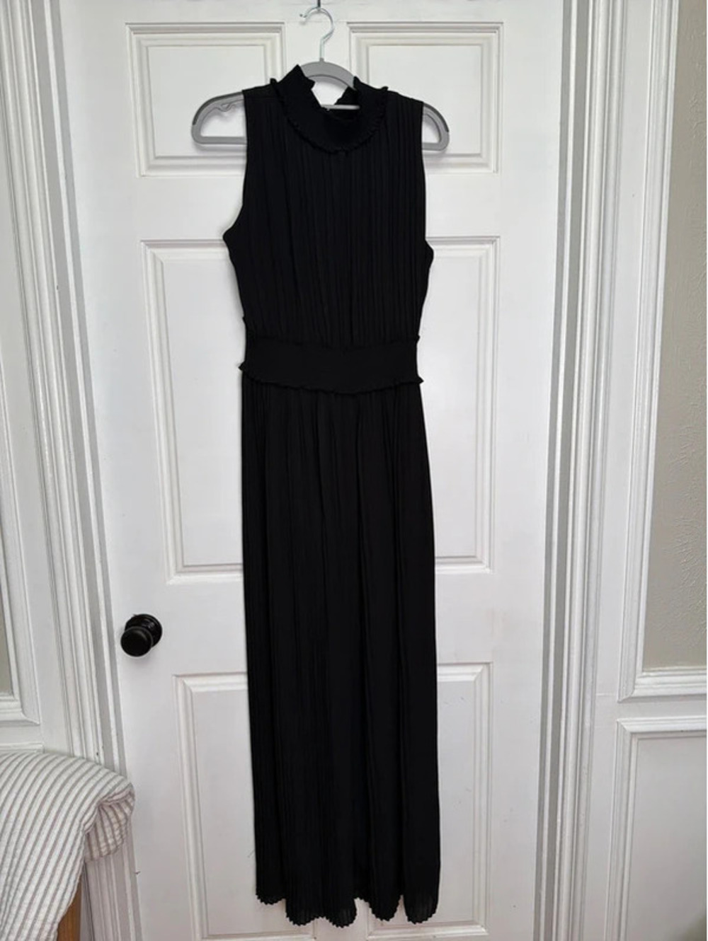 Nanette Lapore Black Pleated Jumpsuit